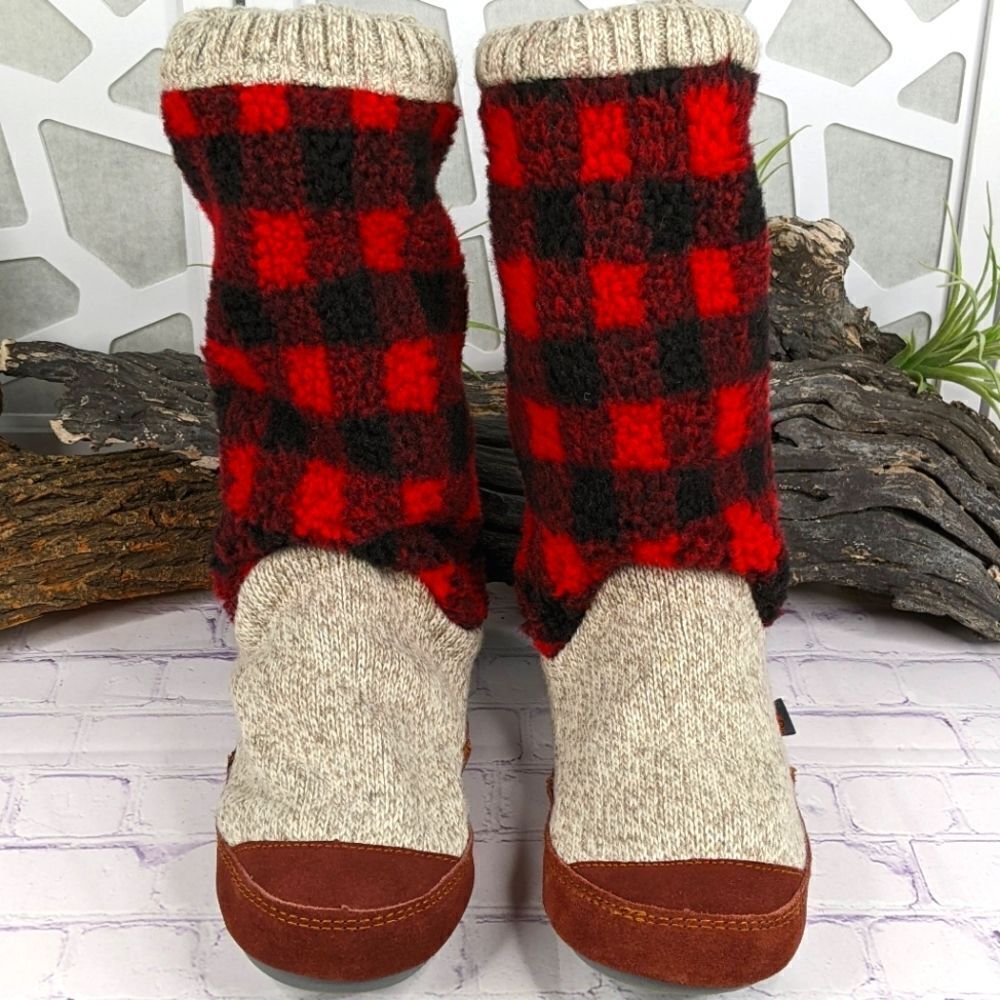 Acorn Checkered Slouch Boots - Picture 3 of 10
